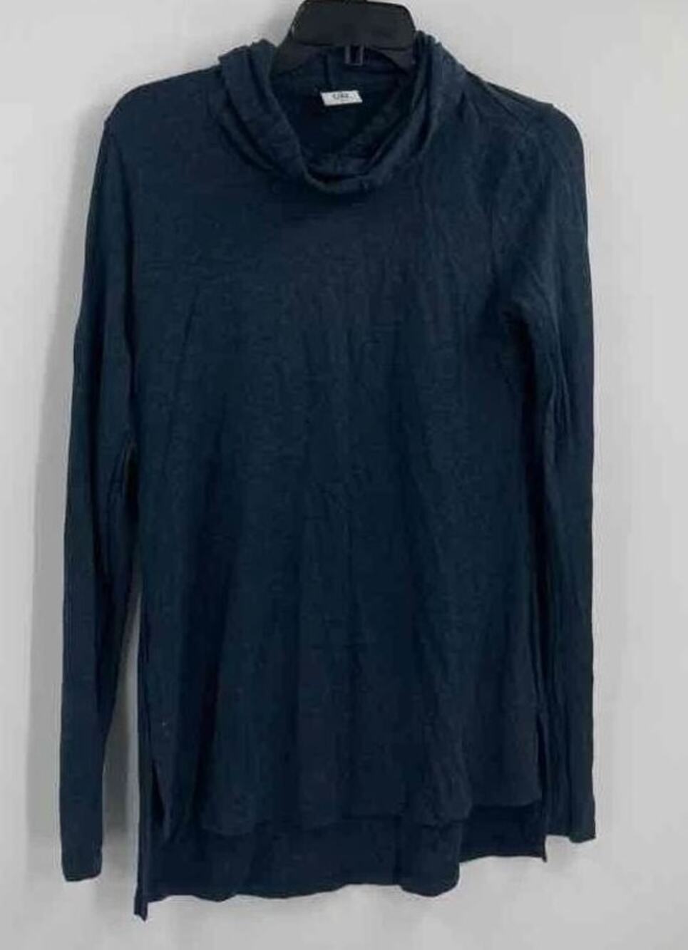 CAbi Womens Midnight Blue Cowl Neck Tunic Sweater Long Sleeve Knit Size M